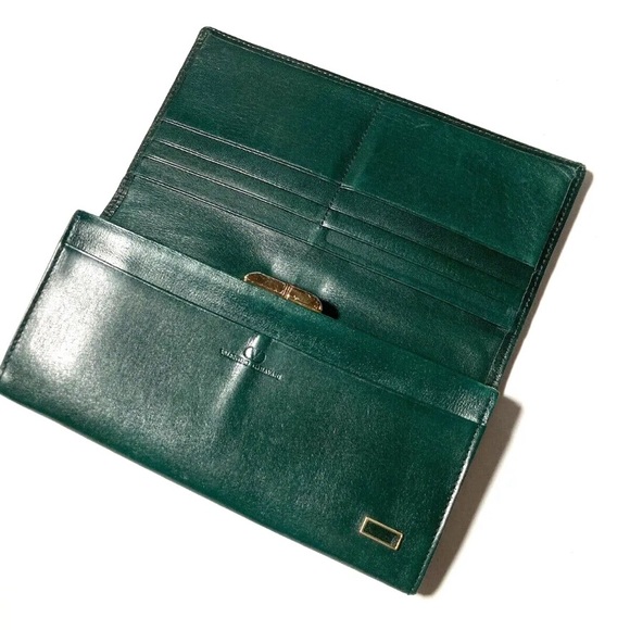 VALENTINO GARAVANI VINTAGE LARGE LOGO LEATHER LONG WALLET - Picture 11 of 16